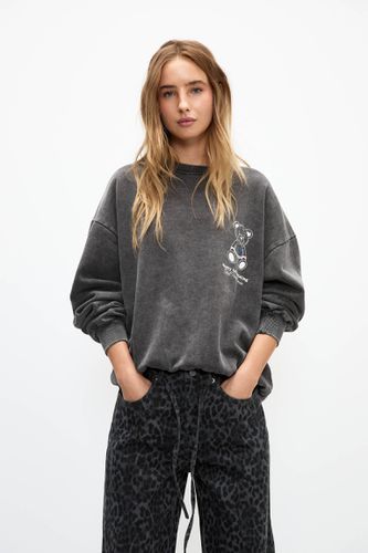 Sweat À Capuche Et Imprimé Ours - Pull&Bear - Modalova