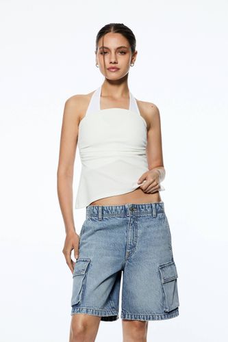 Bermuda Cargo En Jean - Pull&Bear - Modalova