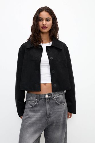 Veste Cropped En Suédine - Pull&Bear - Modalova