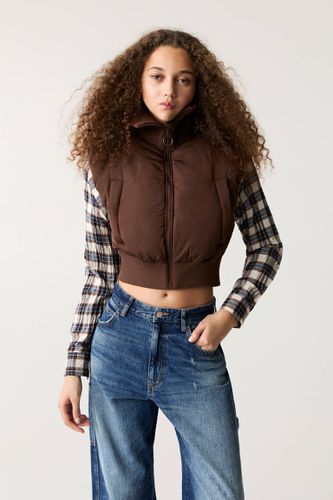 Doudoune Cropped Sans Manches - Pull&Bear - Modalova