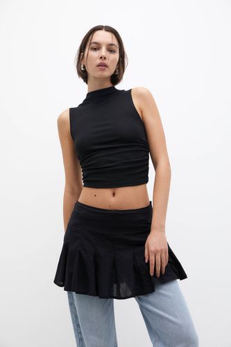 Top Froncé À Col Montant - Pull&Bear - Modalova