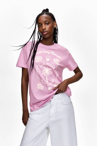 T-Shirt Manches Courtes Palmiers - Pull&Bear - Modalova