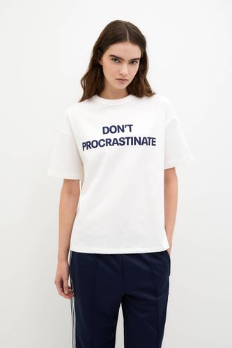 T-Shirt Don’t Procrastinate - Pull&Bear - Modalova