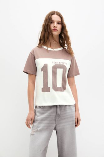 T-Shirt Numéro 10 - Pull&Bear - Modalova