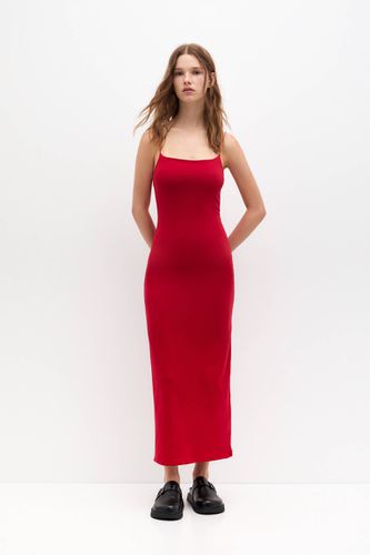 Robe Longue Polyamide À Bretelles - Pull&Bear - Modalova