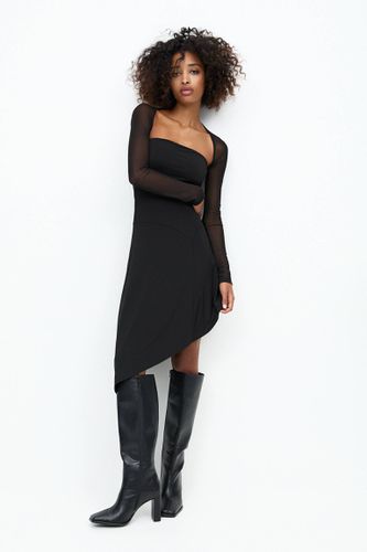 Robe Midi Avec Manchettes En Tulle - Pull&Bear - Modalova