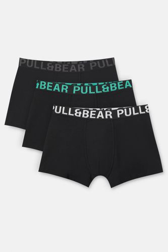 Lot De 3 Boxers Noirs Logo - Pull&Bear - Modalova