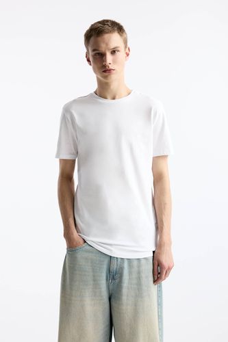 T-Shirt Slim Fit Manches Courtes - Pull&Bear - Modalova