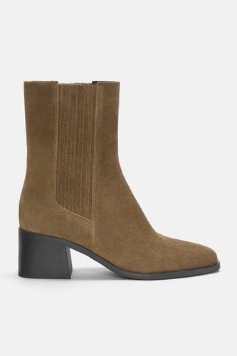 Bottines Cowboy En Cuir - Pull&Bear - Modalova