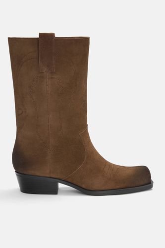 Bottes Cuir, Effet Usé - Pull&Bear - Modalova