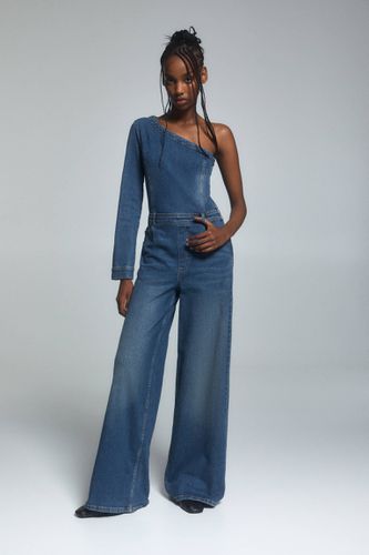 Combinaison-Pantalon Denim Asymétrique - Pull&Bear - Modalova