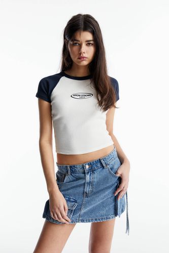T-Shirt Manches Courtes Raglan - Pull&Bear - Modalova