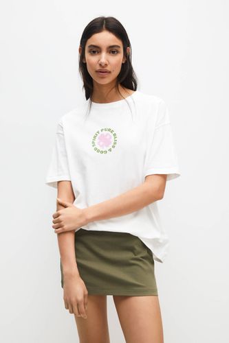 T-Shirt Manches Courtes Fleur - Pull&Bear - Modalova