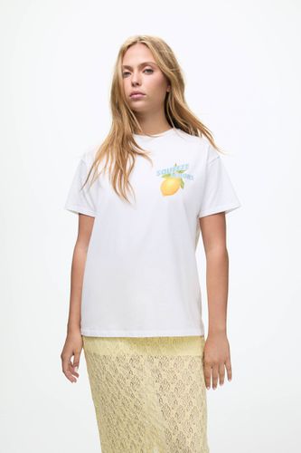 T-Shirt Imprimé Citrons - Pull&Bear - Modalova