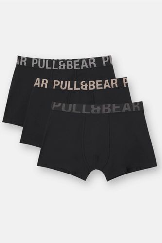Lot De 3 Boxers Noirs Grand Logo - Pull&Bear - Modalova