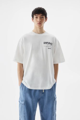 T-Shirt Tupac Oversize - Pull&Bear - Modalova