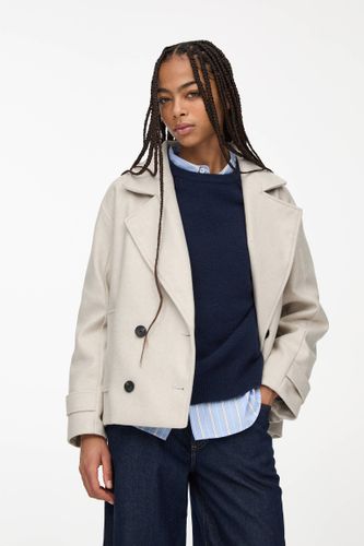 Manteau Court En Mélange De Laine - Pull&Bear - Modalova