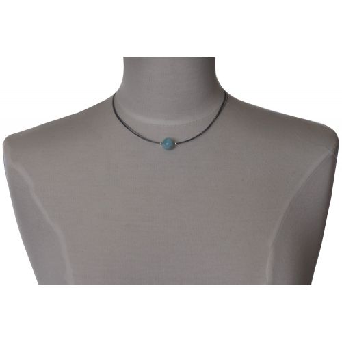 Collier Argent 3 Câbles et sa Perle de Larimar - LES POULETTES BIJOUX - Modalova