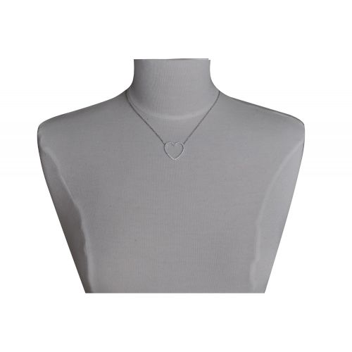 Collier Rhodié Coeur de Strass - LES POULETTES BIJOUX - Modalova