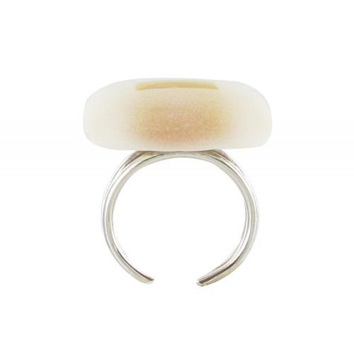 V Bague Verre Carré Citron et Or - LES POULETTES BIJOUX - Modalova