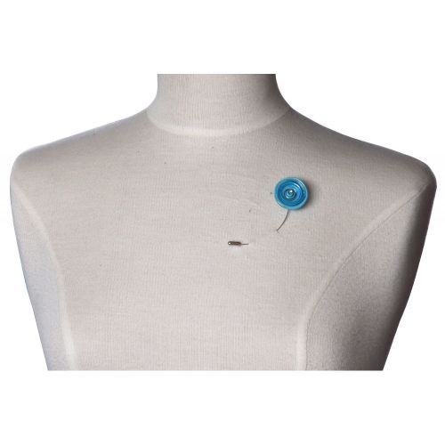 V Broche en Argent et Coquelicot Bleu Azur - LES POULETTES BIJOUX - Modalova
