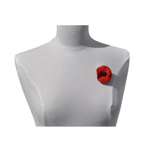 Broche Coquelicot Céramique - LES POULETTES BIJOUX - Modalova