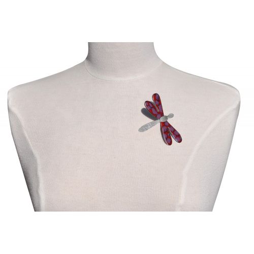 Broche Libellule Emaillée à Pois Violet - LES POULETTES BIJOUX - Modalova