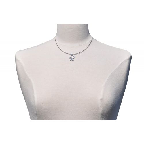 V Pendentif Argent Papillonet Nacre Blanche - LES POULETTES BIJOUX - Modalova