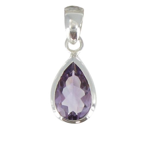 Pendentif Argent Goutte d'Améthyste - LES POULETTES BIJOUX - Modalova