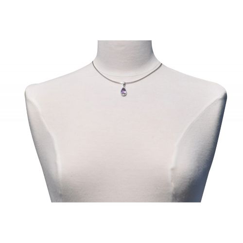 Pendentif Argent Goutte d'Améthyste - LES POULETTES BIJOUX - Modalova