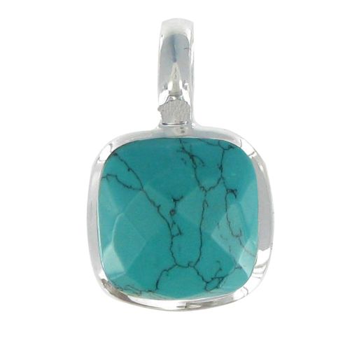 V Pendentif Argent Carré de Facetté - LES POULETTES BIJOUX - Modalova