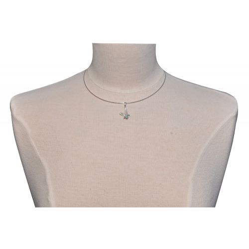 Pendentif Argent Colibri et Larimar - LES POULETTES BIJOUX - Modalova