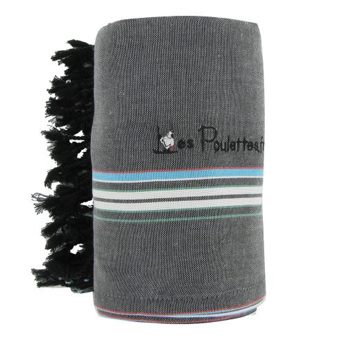 BIJOUX - Kikoy Serviette Plage Coton Eponge Couleur Souris - LES POULETTES - Modalova