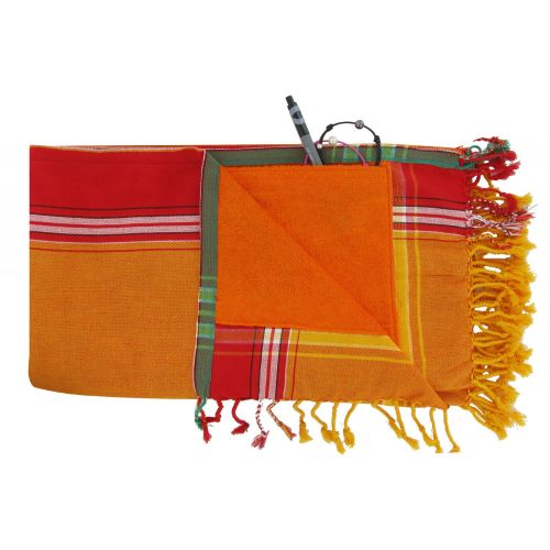 BIJOUX - Kikoy Serviette Plage Coton Eponge Couleur Rouge - LES POULETTES - Modalova