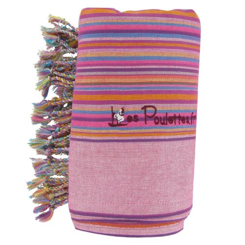 BIJOUX - V Kikoy Serviette Plage Coton Eponge Couleur Rayé Foncé - LES POULETTES - Modalova
