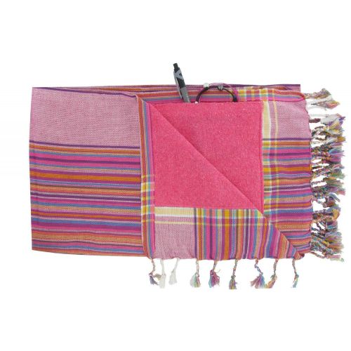 BIJOUX - V Kikoy Serviette Plage Coton Eponge Couleur Rayé Foncé - LES POULETTES - Modalova