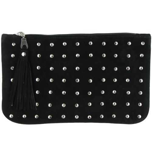 BIJOUX - Pochette Sac Daim Clouté Couleur - LES POULETTES - Modalova