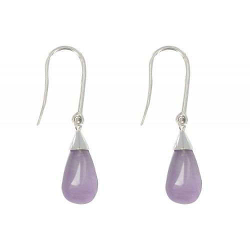 Boucles d'Oreilles Argent Grande Goutte d'Améthyste - LES POULETTES BIJOUX - Modalova