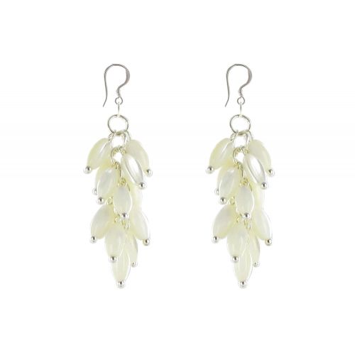 Boucles d'Oreilles Argent et Grappe de Nacre - LES POULETTES BIJOUX - Modalova