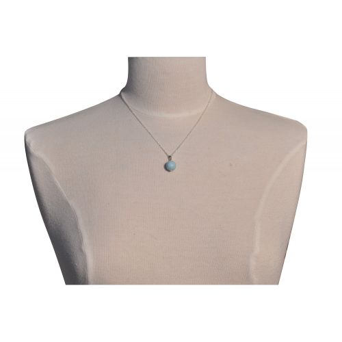 Collier Perle de Larimar et Chaine Argent - LES POULETTES BIJOUX - Modalova