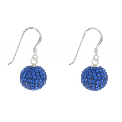 V Boucles d'Oreilles Crochet Argent et Boule à Facettes - LES POULETTES BIJOUX - Modalova