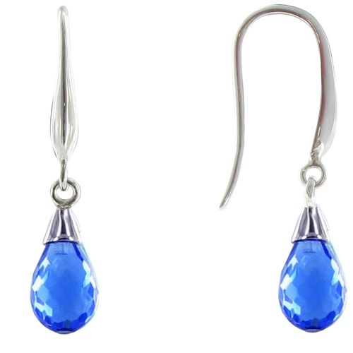 V Boucles d'Oreilles Argent Goutte de Zirconium Facetté - LES POULETTES BIJOUX - Modalova