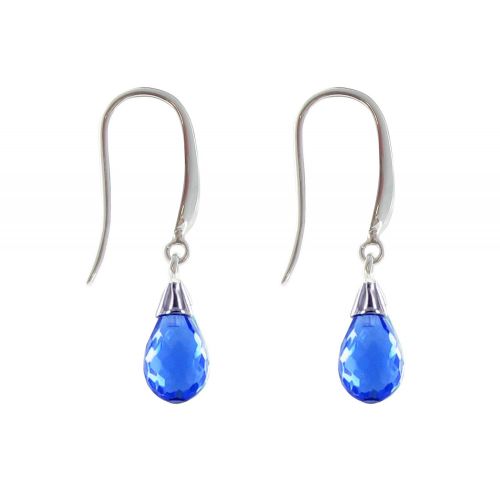 V Boucles d'Oreilles Argent Goutte de Zirconium Facetté - LES POULETTES BIJOUX - Modalova