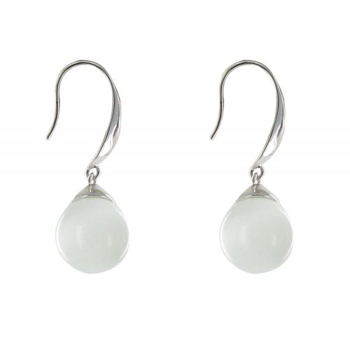 Boucles d'Oreilles Argent Billes Oeil de Chat - LES POULETTES BIJOUX - Modalova