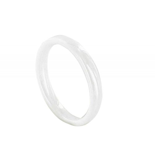 Bague Anneau de Céramique Blanche - 3mm - taille 58 - LES POULETTES BIJOUX - Modalova