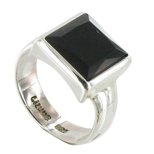 V Bague Argent Carré d'Onyx - taille 50 - LES POULETTES BIJOUX - Modalova