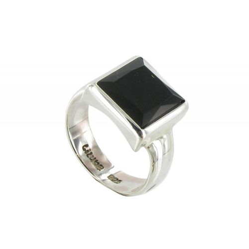 V Bague Argent Carré d'Onyx - taille 56 - LES POULETTES BIJOUX - Modalova