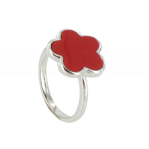 Bague Argent 925 Chance et Corail - taille 56 - LES POULETTES BIJOUX - Modalova