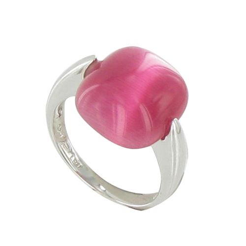Bague Argent Demi Lune Oeil de Chat - taille 58 - LES POULETTES BIJOUX - Modalova