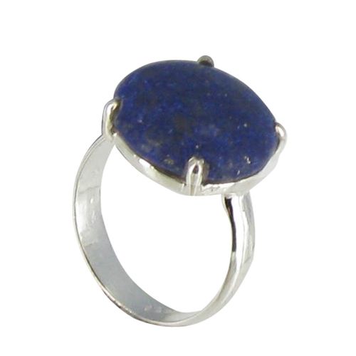 Bague Argent Pavé de Lapis Lazuli Serti - LES POULETTES BIJOUX - Modalova